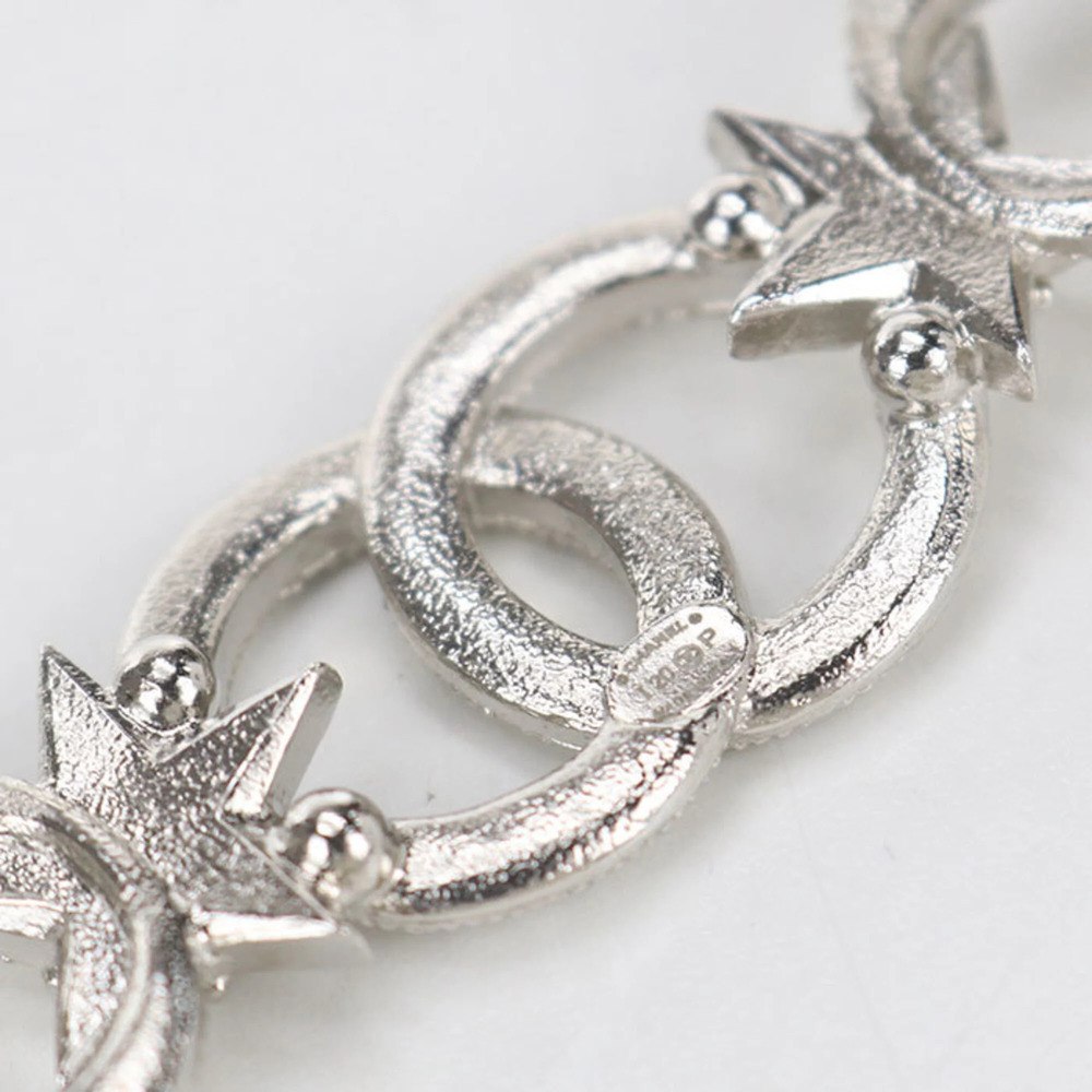 CHANEL Silver Logo Brooch - Picture 4 of 4